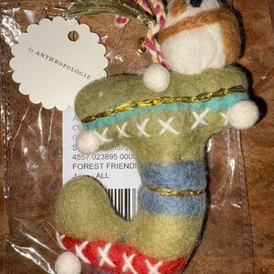 Anthropologie Forest Friends Monogram Lettter J Felt Ornament